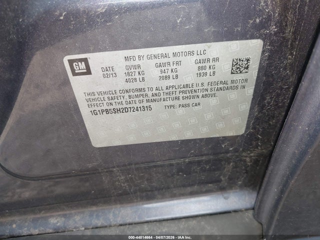 CHEVROLET CRUZE LS MANUAL - 9