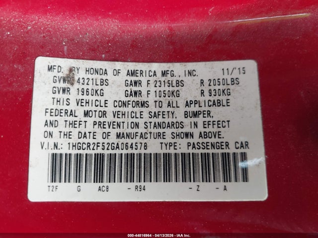 HONDA ACCORD SPORT - 9