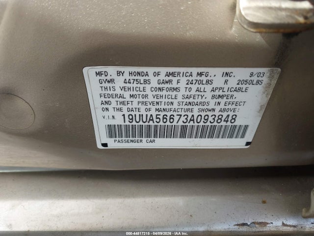 2003 Acura TL 3.2 照片 9