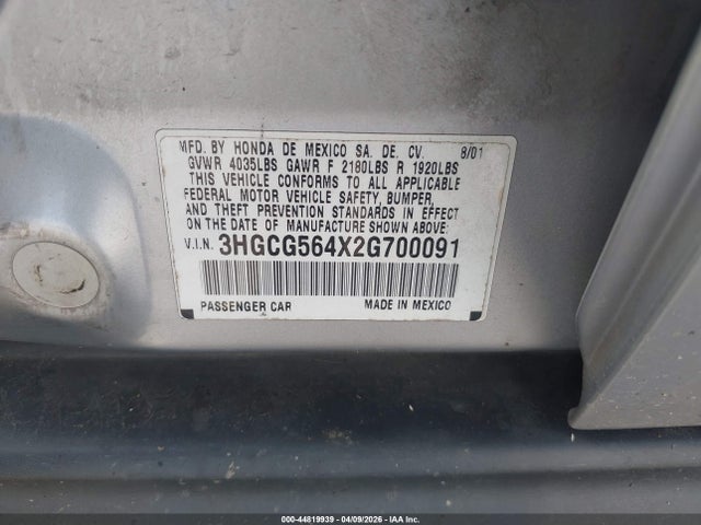 HONDA ACCORD - 9
