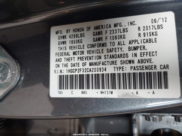 HONDA ACCORD 2.4 LX - 9