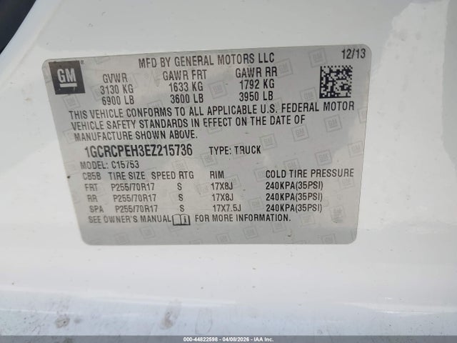 CHEVROLET SILVERADO 1500 WORK TRUCK 1WT - 9