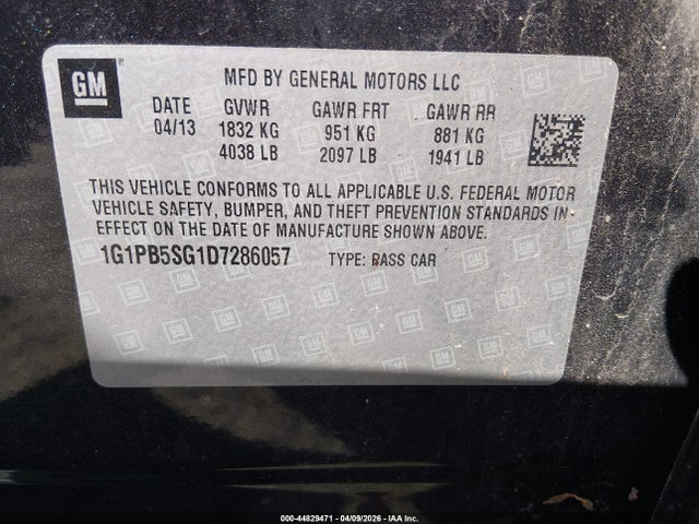 CHEVROLET CRUZE LS MANUAL - 9