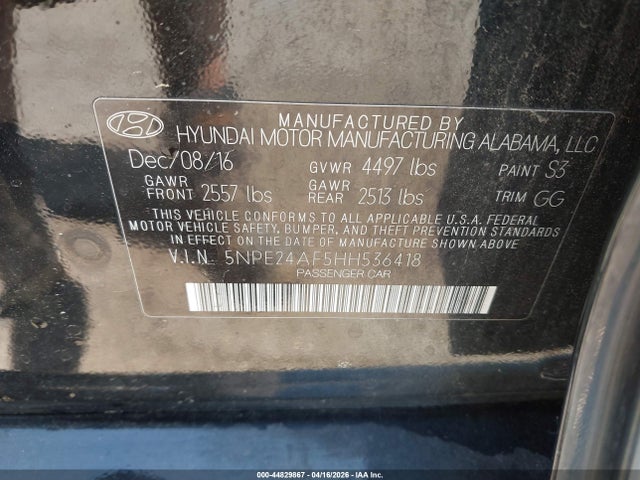 2017 Hyundai SONATA SE 照片 9