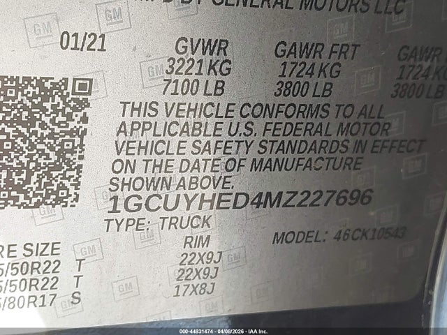 CHEVROLET SILVERADO 1500 4WD SHORT BED HIGH COUNTRY - 9