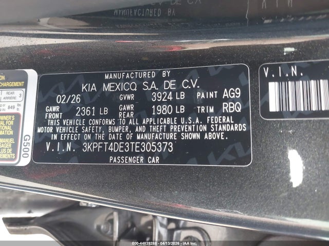 2026 KIA K4 LXS photo 9