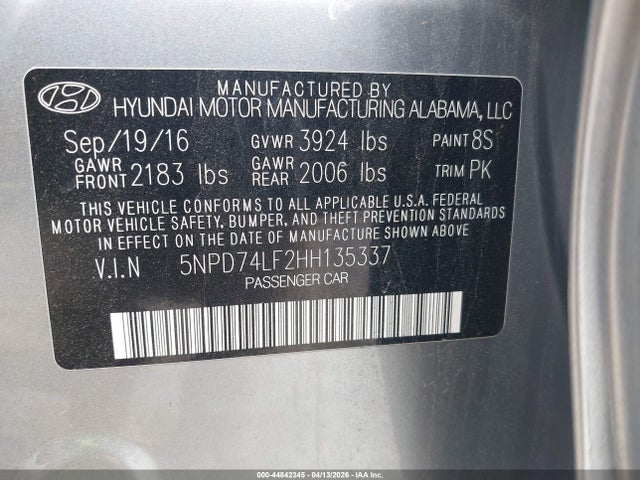 2017 Hyundai ELANTRA SE photo 9