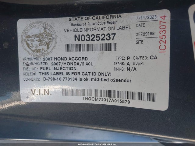 HONDA ACCORD 2.4 LX - 9