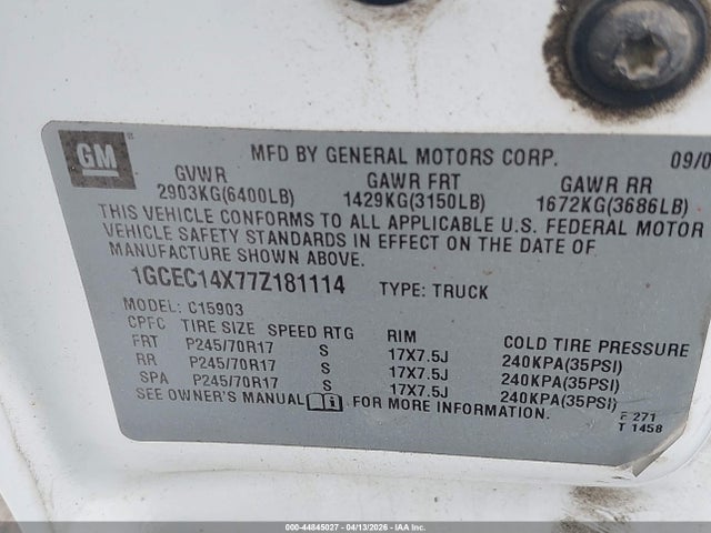 CHEVROLET SILVERADO 1500 CLASSIC WORK TRUCK - 9