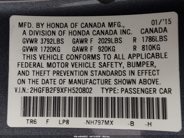 HONDA CIVIC EX-L - 9