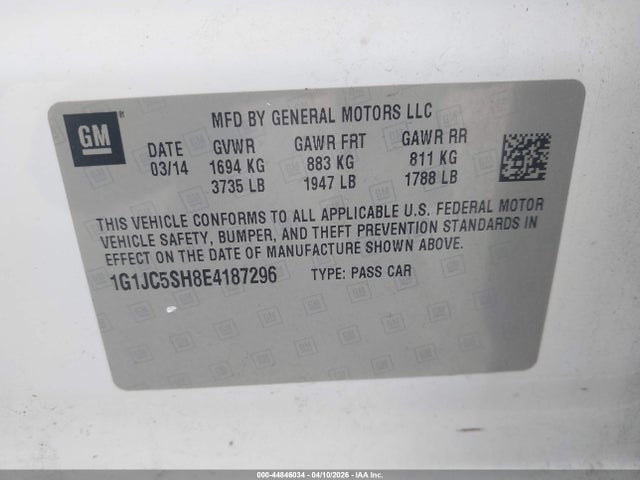 CHEVROLET SONIC LT AUTO - 9