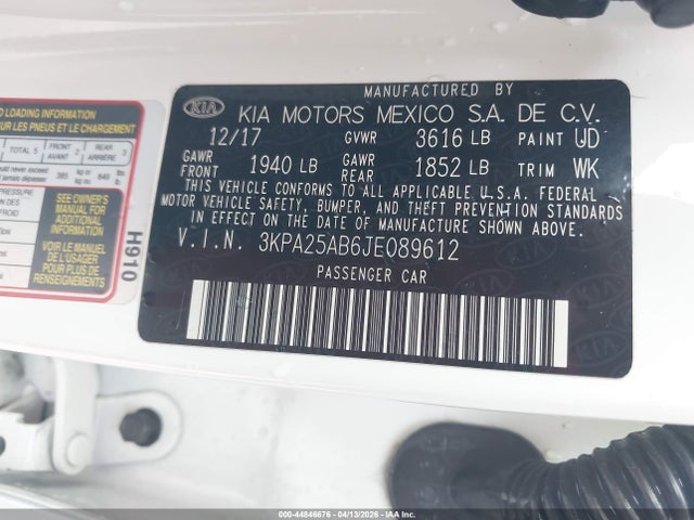 صورة 9 لـ 2018 KIA RIO LX
