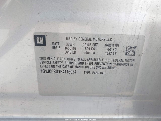 CHEVROLET SONIC LT AUTO - 9