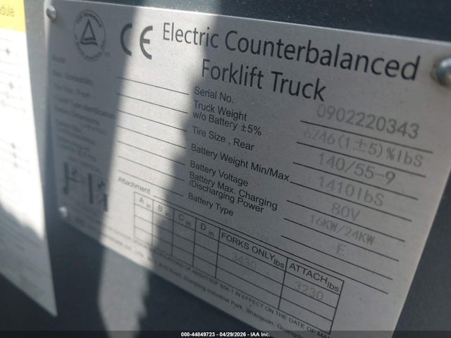 2023 BYD ELECTRIC FORKLIFT 9