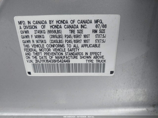 HONDA RIDGELINE - 9