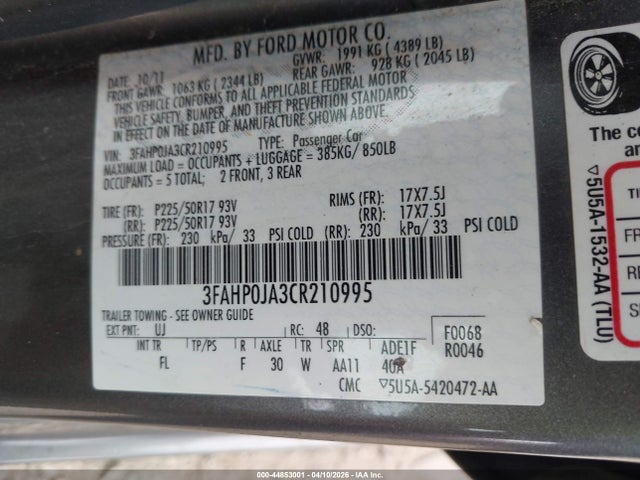 FORD FUSION SEL - 9