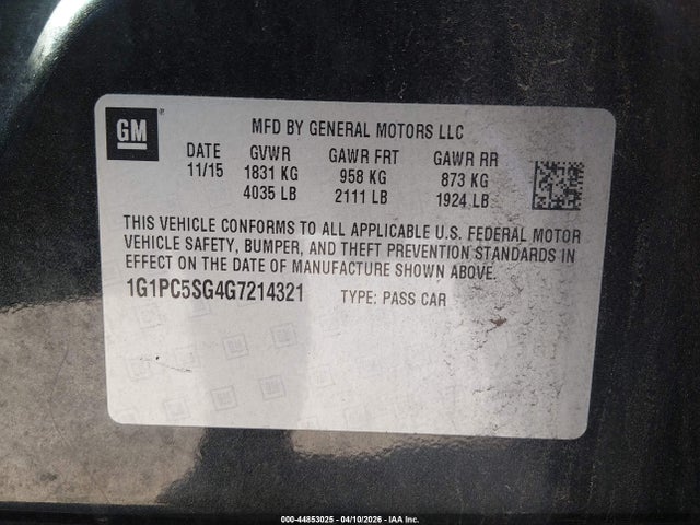 CHEVROLET CRUZE LIMITED LS AUTO - 9