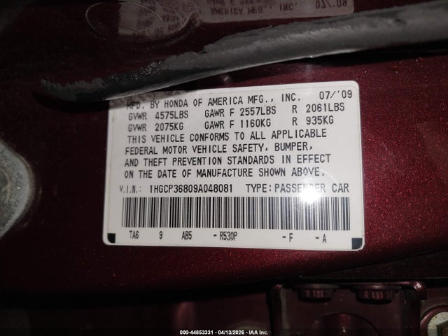 HONDA ACCORD 3.5 EX-L - 9