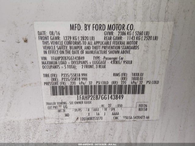 FORD TAURUS SEL - 9