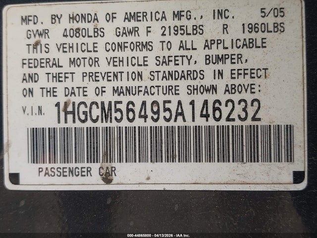 HONDA ACCORD 2.4 LX - 9