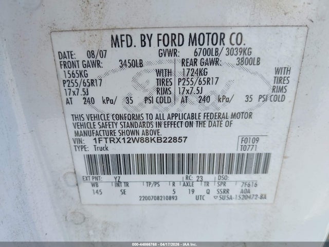FORD F-150 FX2/STX/XL/XLT - 9