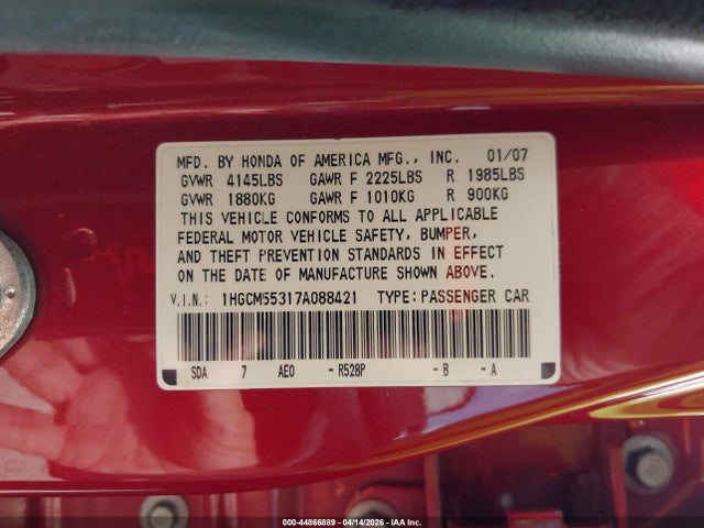 HONDA ACCORD 2.4 SE - 9