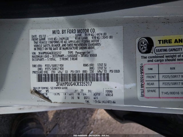 FORD FUSION SEL - 9