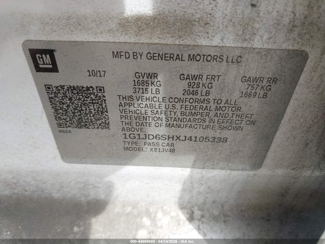 CHEVROLET SONIC LT AUTO - 9