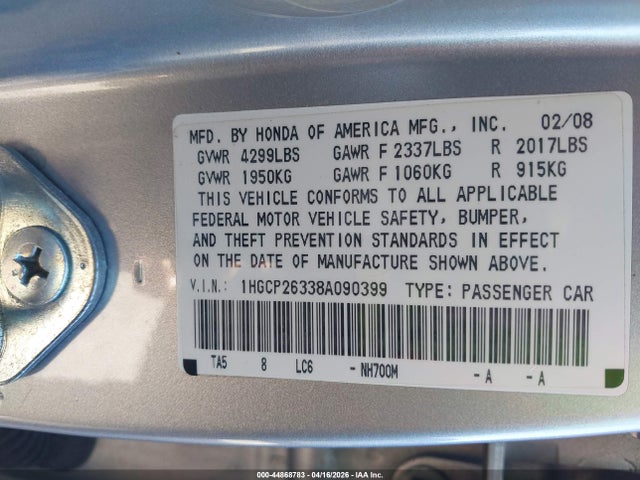 HONDA ACCORD 2.4 LX - 9