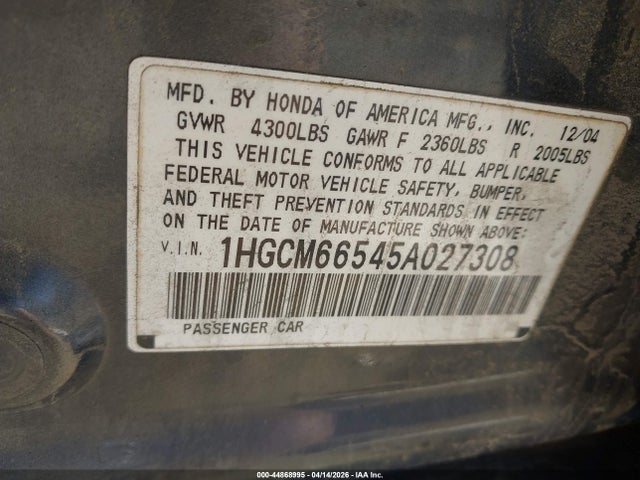 HONDA ACCORD 3.0 EX - 9