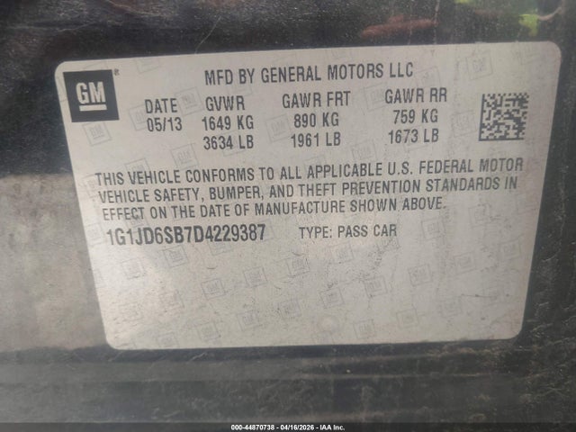 CHEVROLET SONIC LT MANUAL - 9