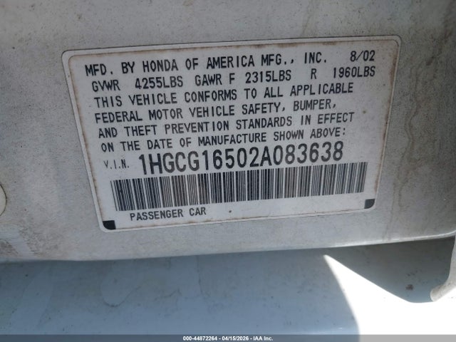 HONDA ACCORD 3.0 EX - 9