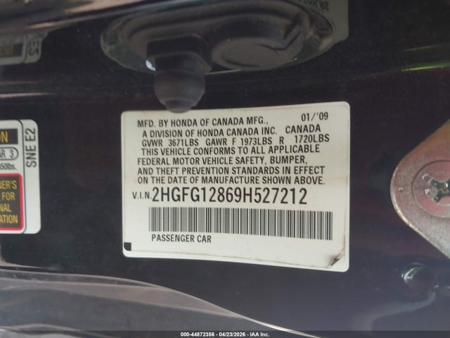 2009 Honda CIVIC EX 照片 9