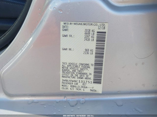 صورة 9 لـ 2019 Nissan ALTIMA 2.5 PLATINUM