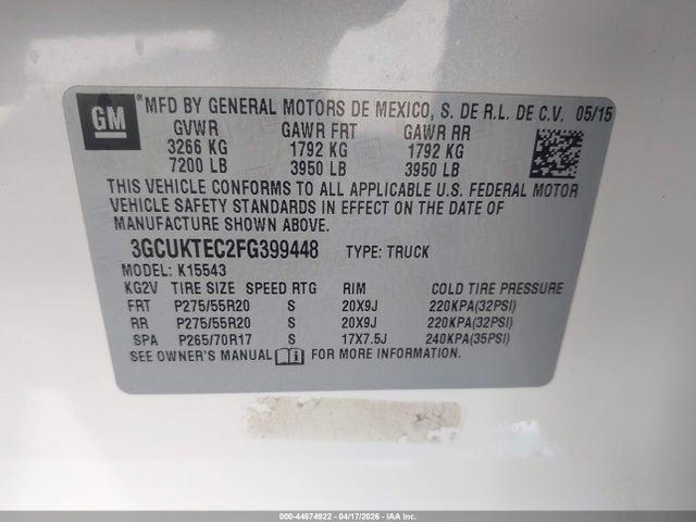 2015 Chevrolet SILVERADO 1500 HIGH COUNTRY 照片 9