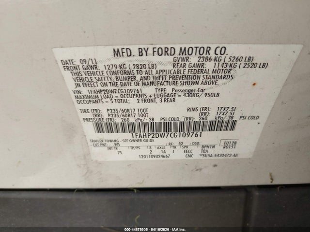 FORD TAURUS SE - 9