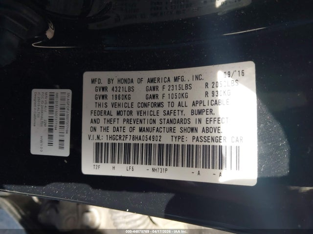 2017 Honda ACCORD EX photo 9