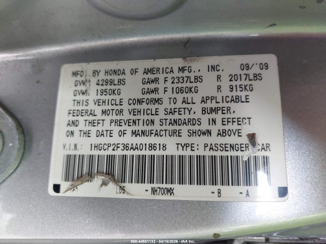 HONDA ACCORD 2.4 LX - 9