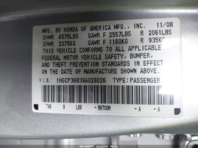 HONDA ACCORD 3.5 EX-L - 9