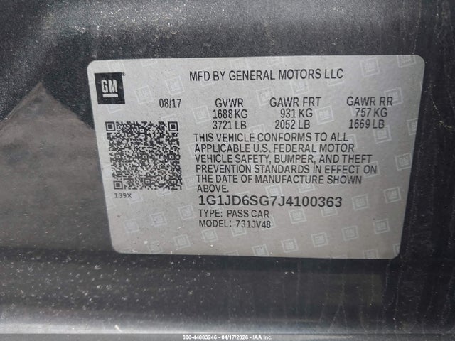 CHEVROLET SONIC LT AUTO - 9