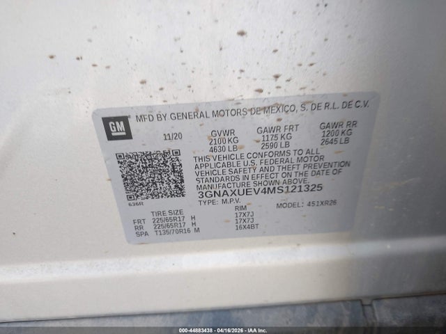 2021 CHEVROLET EQUINOX AWD LT 9