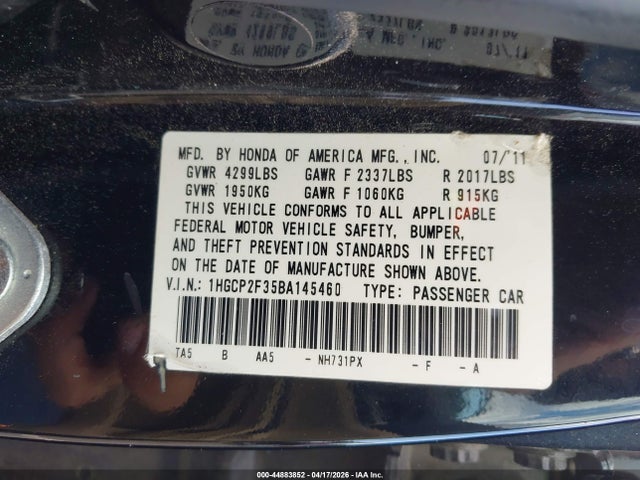 HONDA ACCORD 2.4 LX - 9