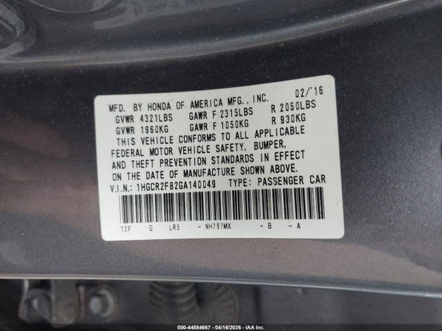 HONDA ACCORD EX-L - 9