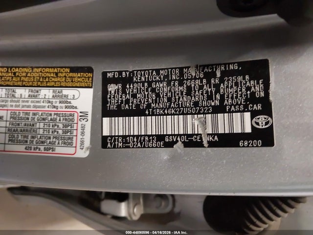 2007 Toyota CAMRY LE V6 photo 9