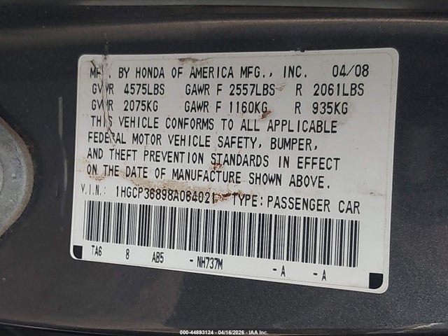 HONDA ACCORD 3.5 EX-L - 9