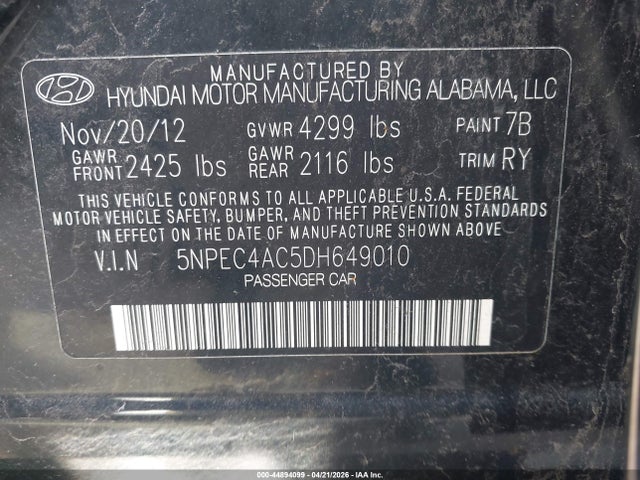 HYUNDAI SONATA LIMITED - 9