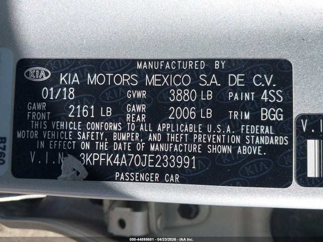 2018 KIA FORTE LX — фото 9