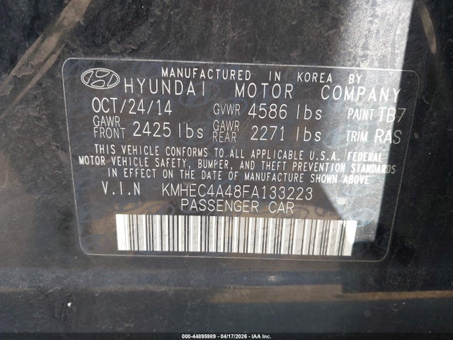 HYUNDAI SONATA HYBRID - 9