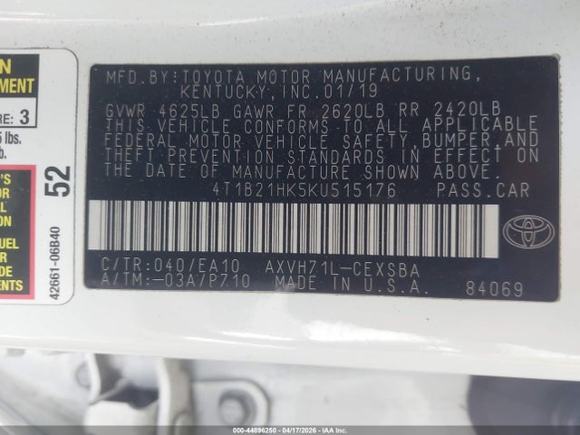 صورة 9 لـ 2019 Toyota CAMRY HYBRID SE