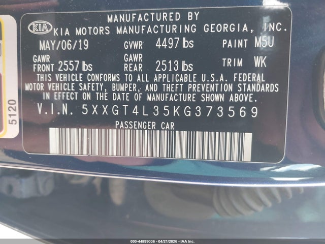 2019 KIA OPTIMA LX 照片 9